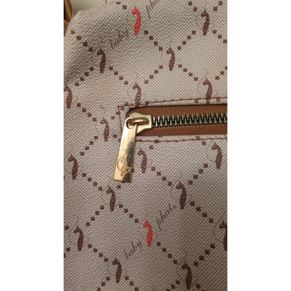 Baby Phat Monogram Purse Shoulder Bag Beige Tan Y2K Crossbody Adjustable Strap